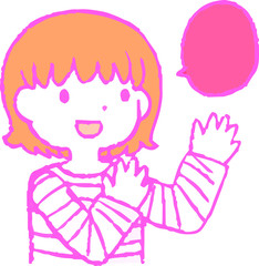 Pop Illustration of cute people having a conversation