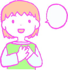 Fototapeta premium Pop Illustration of cute people having a conversation