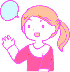 Pop Illustration of cute people having a conversation