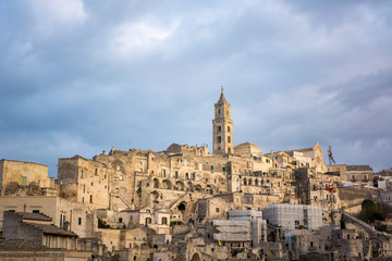 Obraz premium Matera, the city of stones of Matera in Basilicata, European capital of culture and UNESCO world heritage site