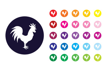 Cock sign icon. Cock color symbol.