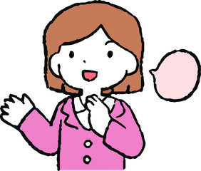 Illustration of cute working people having a conversation set.epsIllustration of cute working people having a conversation