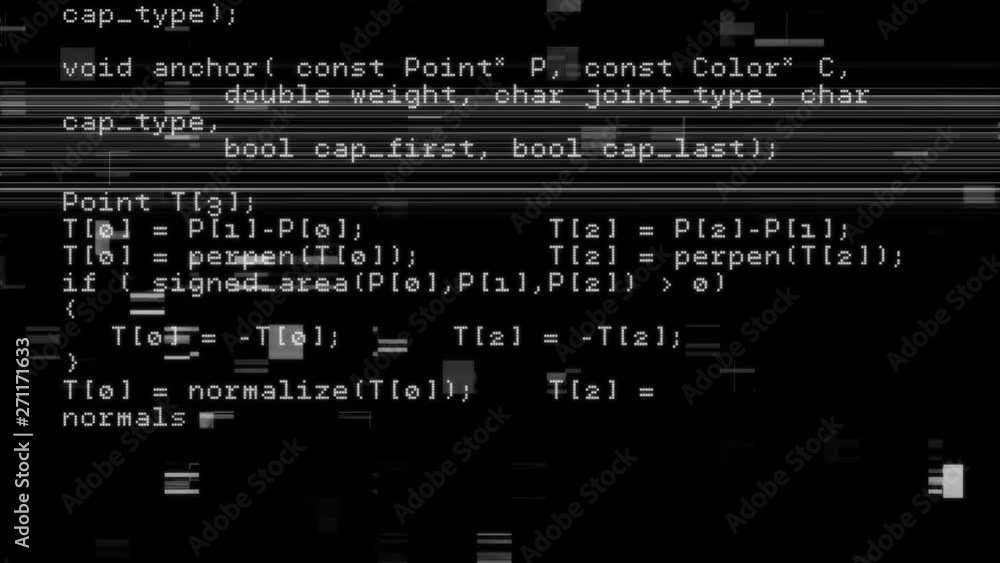 Poster program codes and video glitches
