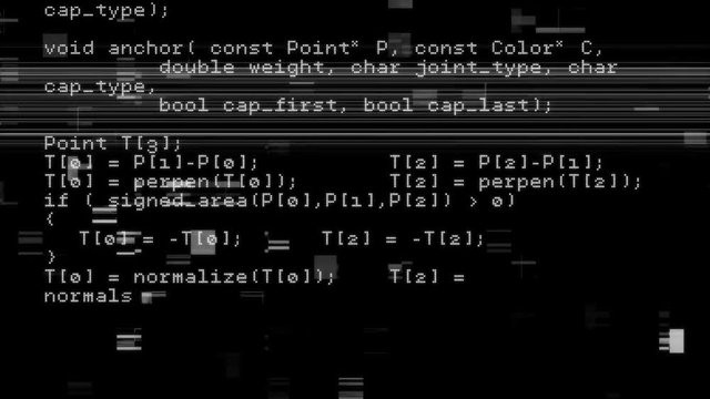 Program codes and video glitches