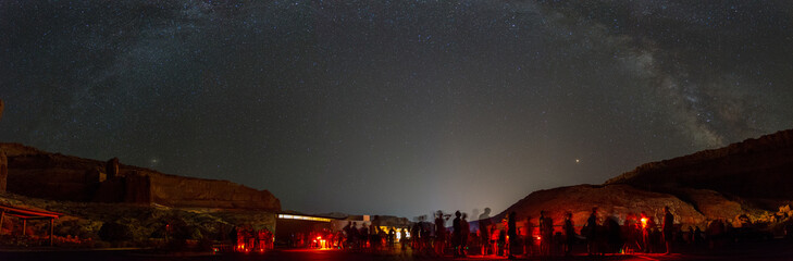 Panorama of Night Sky Festival