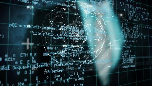 Businessman and digital globe