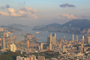 Hong Kong city of kowloon at 2014