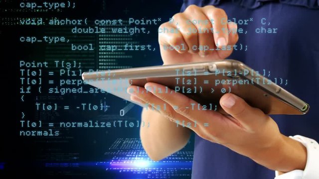 Woman using a digital tablet