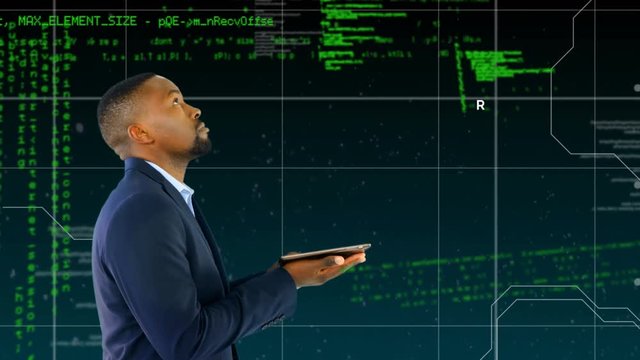 Businessman using a digital tablet