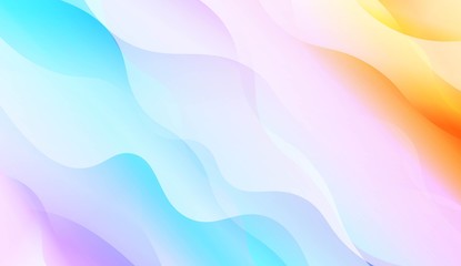 Wavy Background with Lines. Design For Your Header Page, Ad, Poster, Banner. Vector Illustration with Color Gradient.