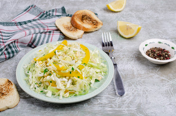 Salad of raw vegetables