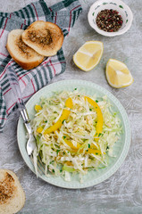 Salad of raw vegetables