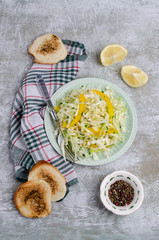 Salad of raw vegetables