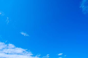 【写真素材】 青空　空　雲　初夏の空　背景　背景素材　6月　コピースペース