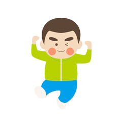 少年キャラクタージャンプ