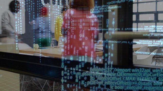 Time lapse of an office while people come and go