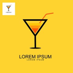 design a simple icon of drink glass