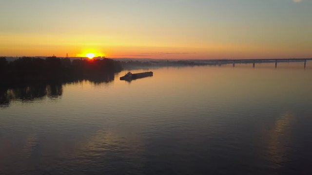 sunrise on river