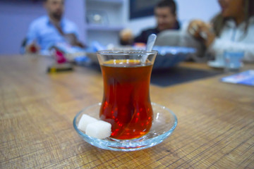 Traditional turkish apple tea