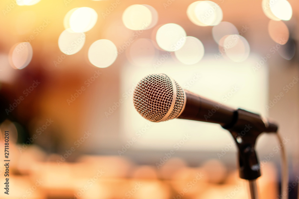 Wall mural microphone in meeting room for a conference