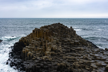 cloudy day on Giant's Causeway, Northern Ireland