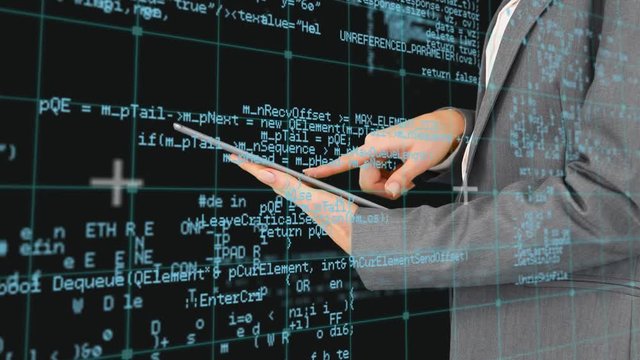 Business woman using a digital tablet