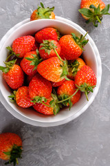 Fresh and juicy strawberries on the table