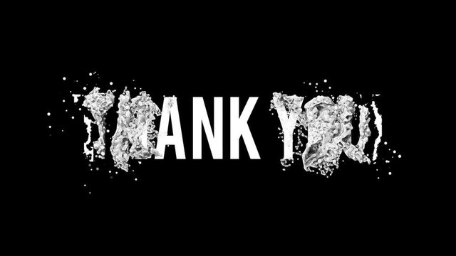 Thank you motion poster, banner text. Available in FullHD video render footage