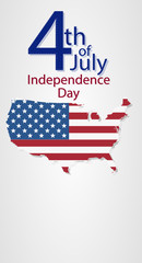 Fourth of July. 4th of July holiday banner. USA Independence Day banner for sale, discount, advertisement, web etc