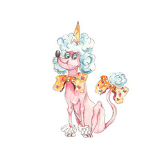 Circus character  vintage watercolor drawing clipart illustration isolated on white