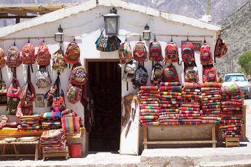 Textile shop in Purmamarca, Jujuy Province, Argentina