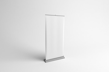 Roll up Banner Mock up with grey color background.