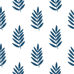 Tropical jungle leaves  seamless pattern, vector design for wrapping paper, textile, background fill design.