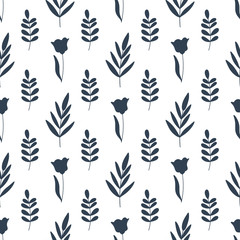 Tropical jungle leaves  seamless pattern, vector design for wrapping paper, textile, background fill design.
