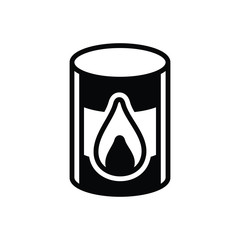 Black solid icon for oil barrel
