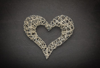 Heart on a stone background. Background to Valentine's Day.