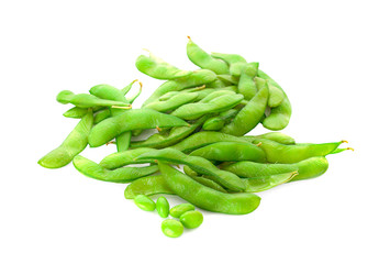 edamame beans isolated on white background