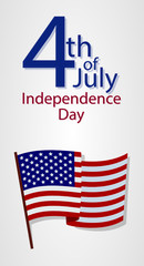 Fourth of July. 4th of July holiday banner. USA Independence Day banner for sale, discount, advertisement, web etc