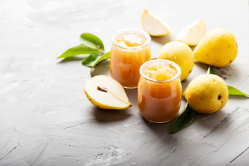 Sweet jam with yellow pears