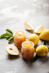 Sweet jam with yellow pears