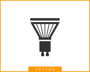 Fototapeta na wymiar Light bulb icon vector. Llightbulb idea logo concept. Lamp electricity icons web design element. Led lights isolated silhouette.