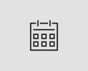 Calendar icon vector flat line design