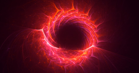 3D rendering abstract round light background
