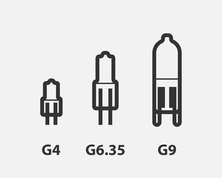 Light bulb icon vector. Llightbulb idea logo concept. Set lamps electricity icons web design element. Led lights isolated silhouette.