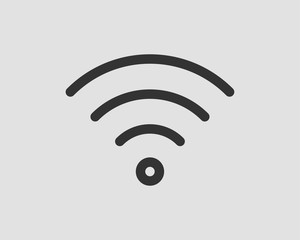 Free wi fi icon. Connection zone wifi vector symbol. Radio waves signal.