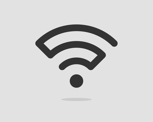 Free wi fi icon. Connection zone wifi vector symbol. Radio waves signal.