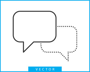 Talk bubble speech icon. Blank empty bubbles vector design elements. Chat on line symbol template. Dialogue balloon sticker silhouette.