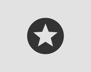 Star icon vector silhouette isolated on white background.