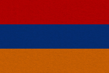 armenia flag painted on paper
