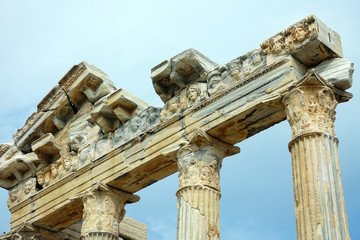 Obraz premium detail from archaelogical site of Roman ruins in Alanya Town of Antalya , Turkey